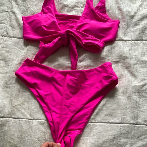 SHEIN Swim Hot Pink Bathing Suit Poshmark